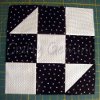 Black and White Hourglass Block