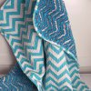 Chevron Cut Chenille Baby Quilt