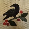 Crow on Berry Branch Applique