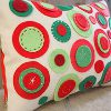 Felt Circles Applique Christmas Pillow