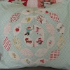 Hand Applique Petals Pillow Case