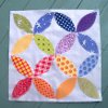 Orange Windows Quilt Block