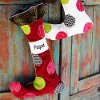 Polka Dot Elf Stocking