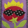 Quilted Jersey Girl Tomato Postcard