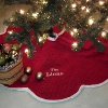 Quilted Velvet Christmas Tree Skirt with Video Tutorial