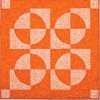 Shades of Orange Drunkards Path Wall Quilt