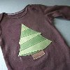Snowflake and Christmas Tree Applique Onesies
