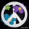 Flower Peace Sign Block