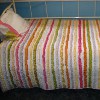 Ruffly Rainbow Strips Quilt