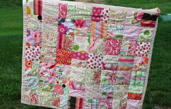 One Color Scrappy Baby Quilt 
