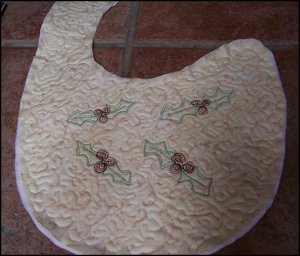 Quilted Holly Leaves Blanket