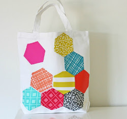 English Paper Applique Tote English Paper Applique Tote